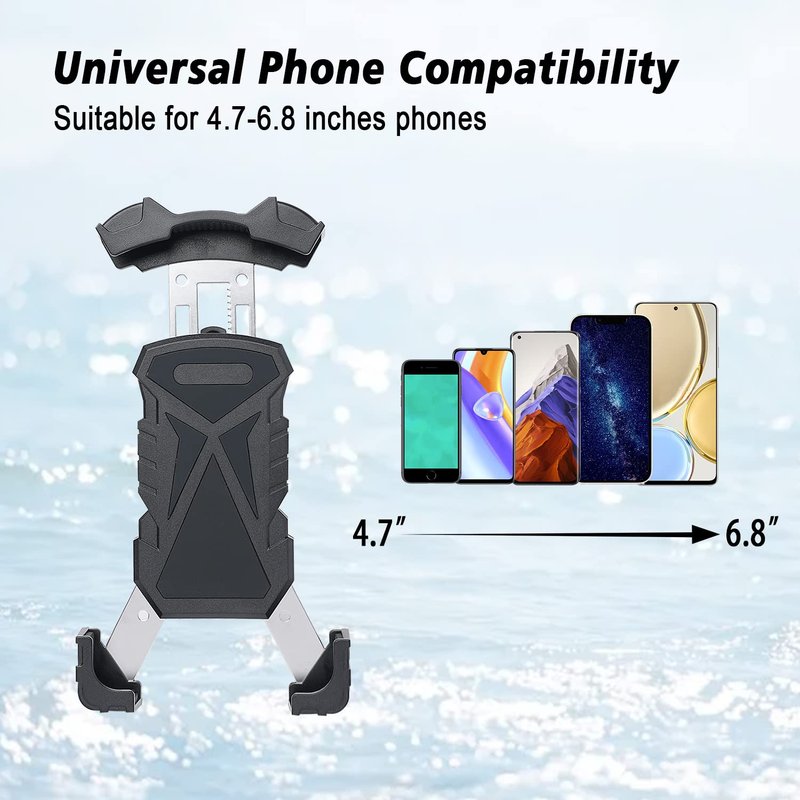 ACCTOLF Golf Cart Phone Holder, Adjustable Cell Phone Holder Mount for Golf Cart/Push Cart/Golf Club/Flag Pole, No Shaking Cell Phone Clamp for iPhone 13/12/ 11 Pro Max Galaxy S10/ S9