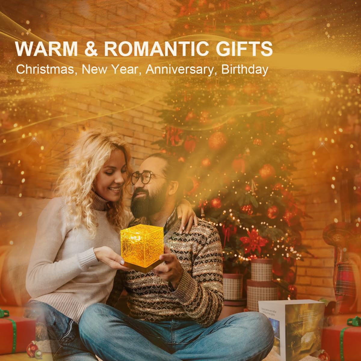 Ocean Wave Projector Light,16 Colors Ocean Lamp Water Ripple Cube Night Light with Remote for Bedrooms,Games, Birthdays,Festivals (Ocean Lamp)