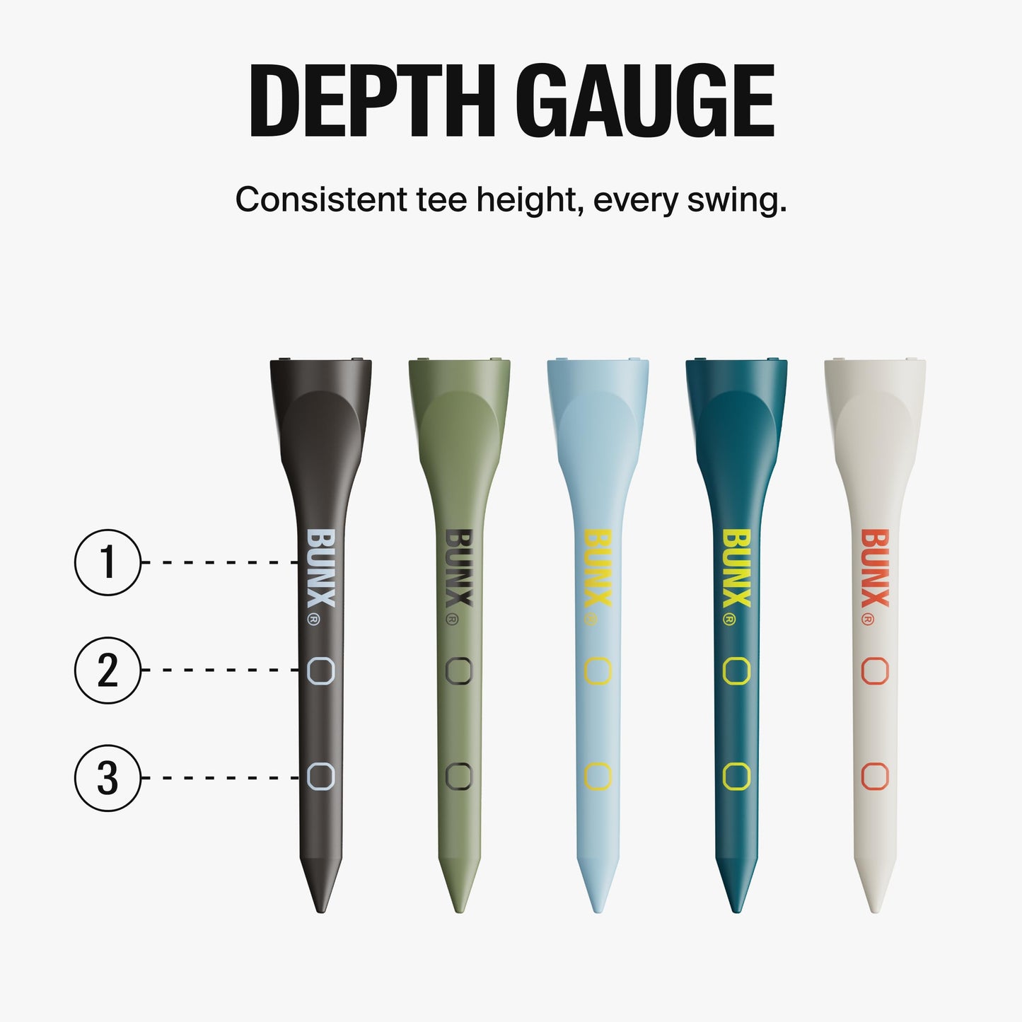 BUNX Golf Tees – Unbreakable Plastic Tee 2.75" | Best Golf Accessories for Men or Women | No Friction Head for Distance | V-Slot for Straight Shots | 3X Stronger | 27-Pack (Sandy Salsa Beige)