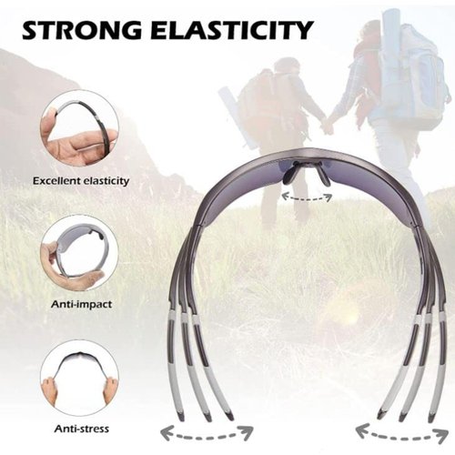 Eaglens.54 Outdoor Sports Polarized Sunglasses for Men and Women, TR90 Frame, UV400 Protection, With Case, for Fishing Golf Hiking and Cycling