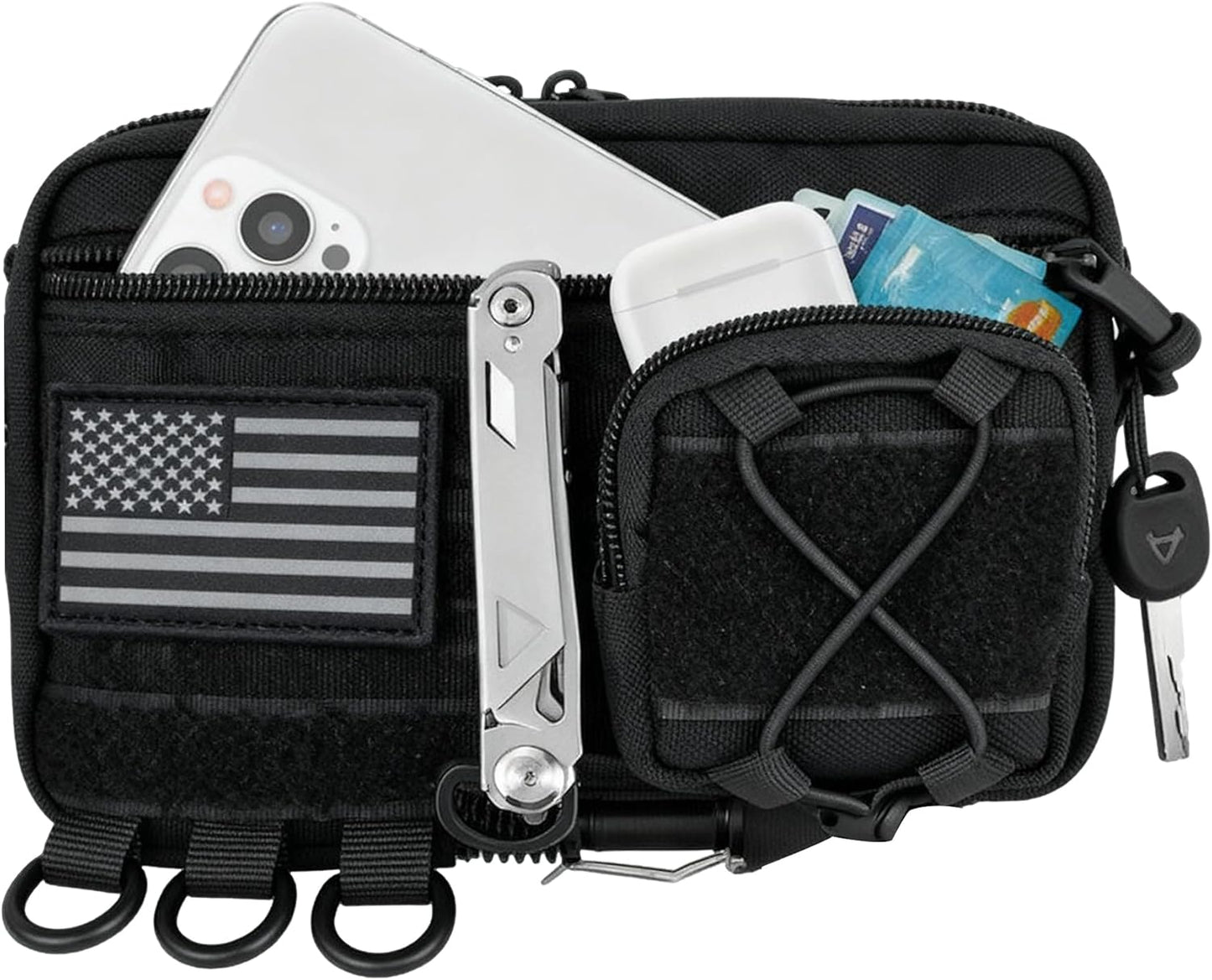 Skiennix Tactical Molle Admin Pouch - Multi-Purpose EDC Tool Organizer for Rucksacks & Vests