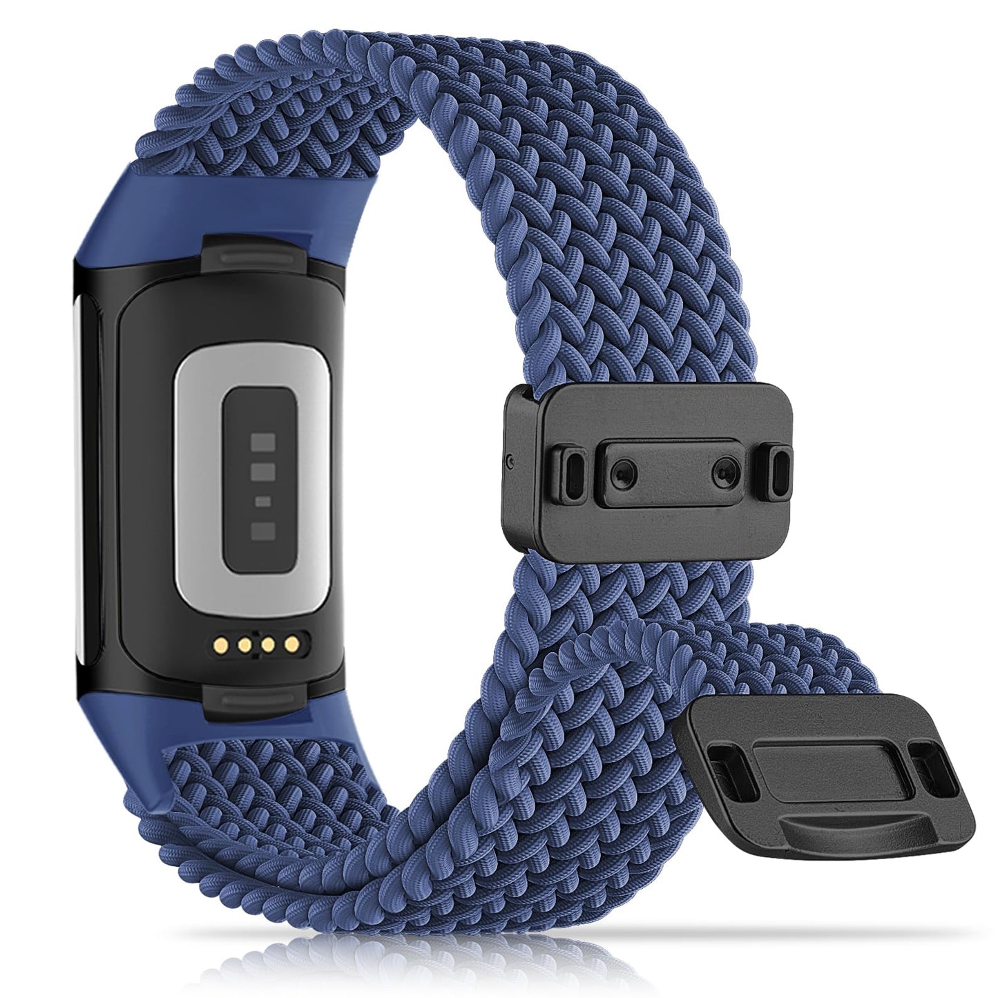 Huadea Magnetic Braided Nylon Compatible with Fitbit Charge 6 Bands/Fitbit Charge 5 Bands for Women Men, Soft Sport Stretchy Breathable Strap Replacement Wristband for Charge 6/Charge 5