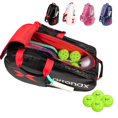 Arronax Pickleball Backpack, Duffle Bag for Pickleball Paddles, Accessories - Padded Compartment with Space for 3+ Paddles, Shoes, More, Suitable for men and women (Black)