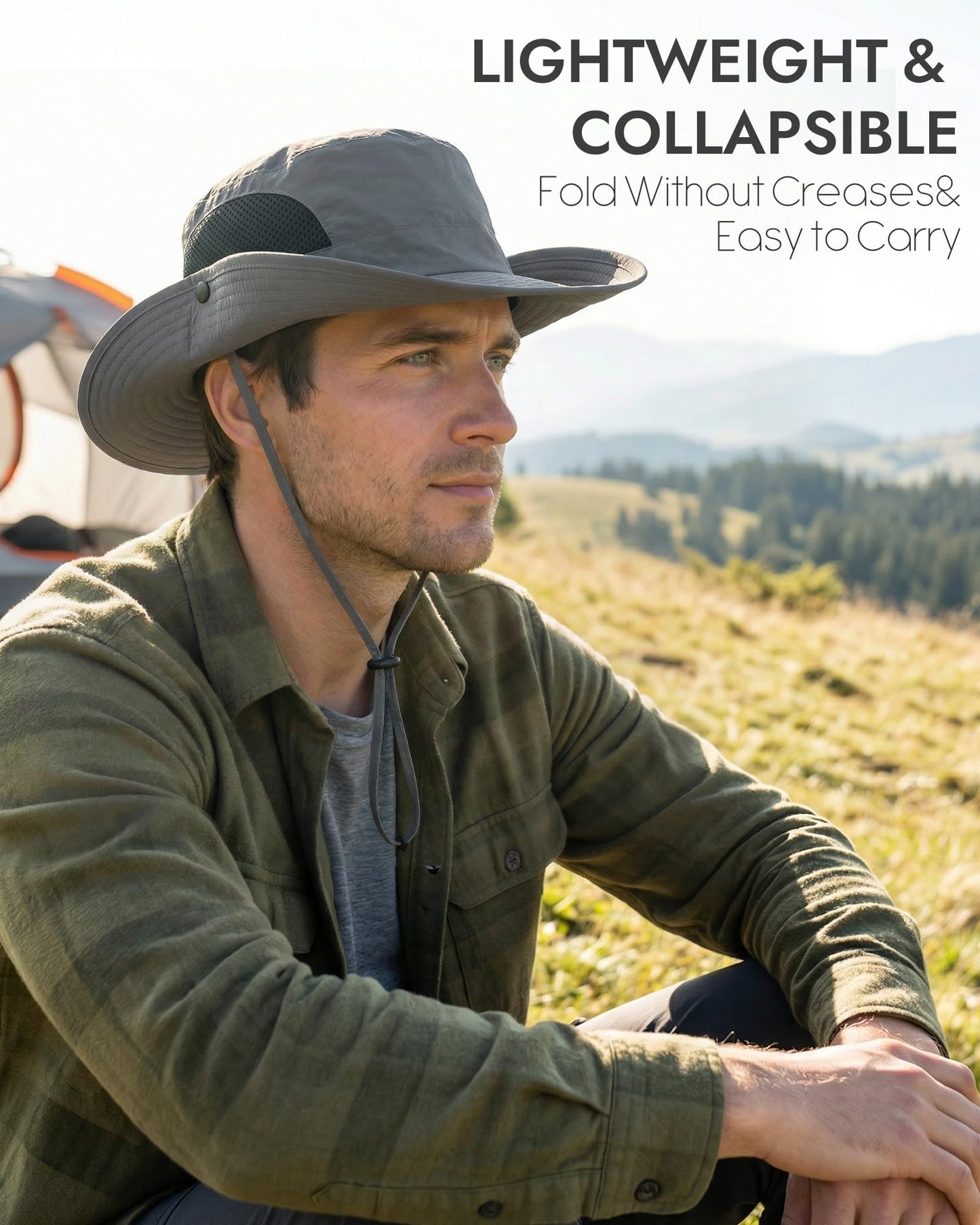 Sun Hats for Men Fishing Hiking Hat Sun Protection Wide Brim Bucket Hat