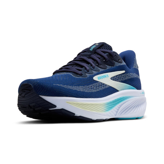 Brooks Women’s Ghost 17 Neutral Running Shoe - Navy/Green/Turquoise - 13 Wide
