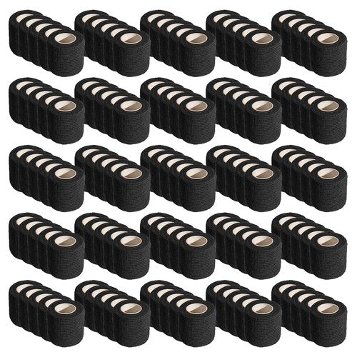 Allruyee 125 Rolls Self Adhesive Bandage Wrap 2 inch Cohesive Bandage Wrap Stretch Bandages Wraps Tape Elastic Self-Adherent Tape for Wrist Ankle Sports Swelling Sprains （Black）