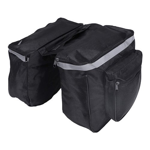 Pissente Rear Rack Bag, 25L Double Side Cycling Saddle Bag with Reflective Strips for All Cycling Rear Rack Sizes