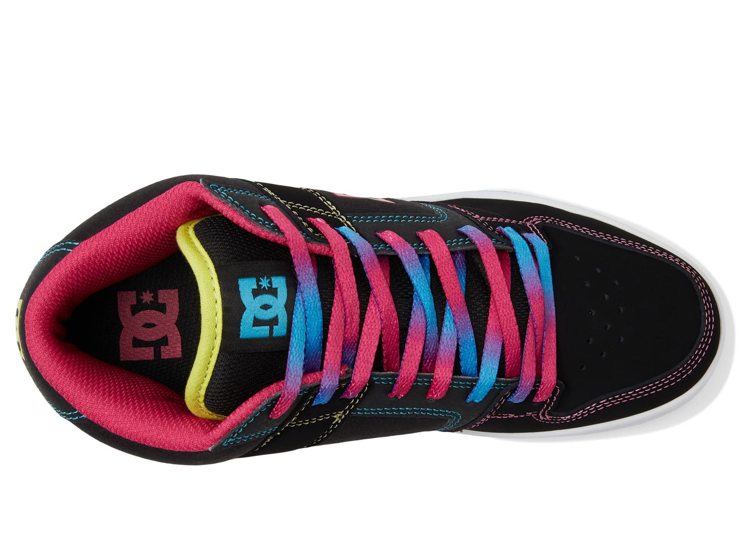 DC womens Dc Women's Manteca 4 Mid Casual Skate Shoe, Black/Multi, 6.5 US