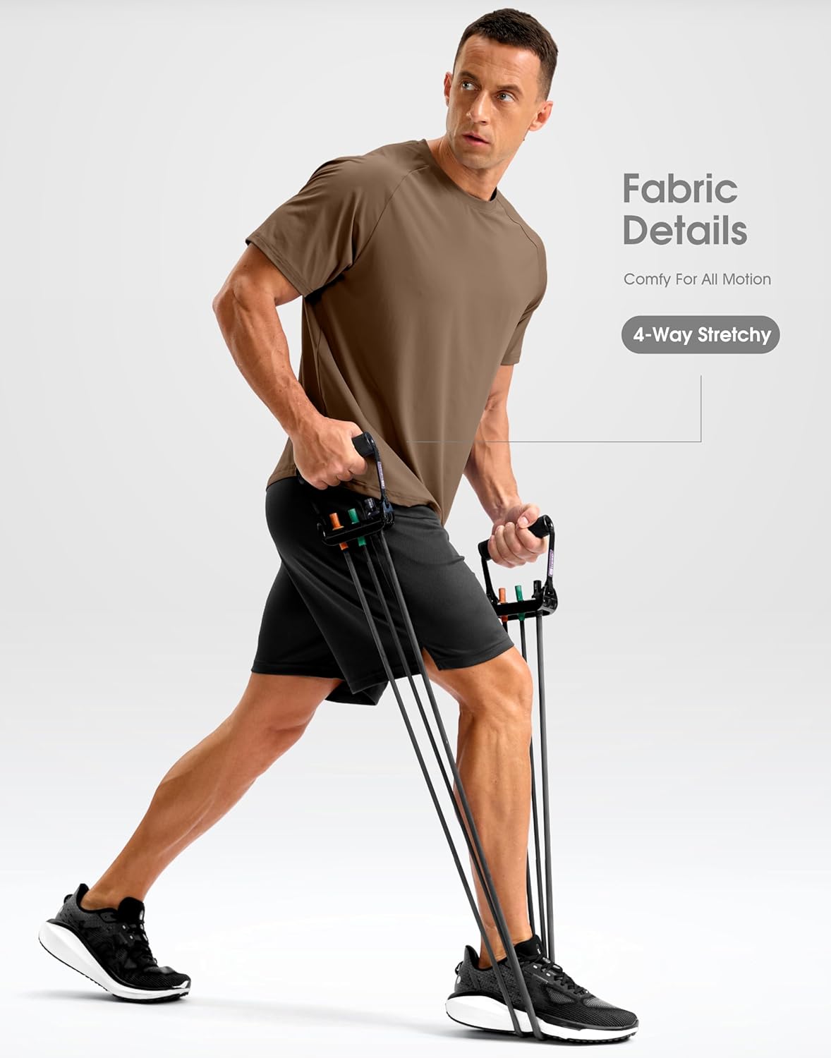 Soothfeel Men's Quick-Dry Athletic Running Shirts - Short Sleeve Moisture-Wicking Gym Tees
