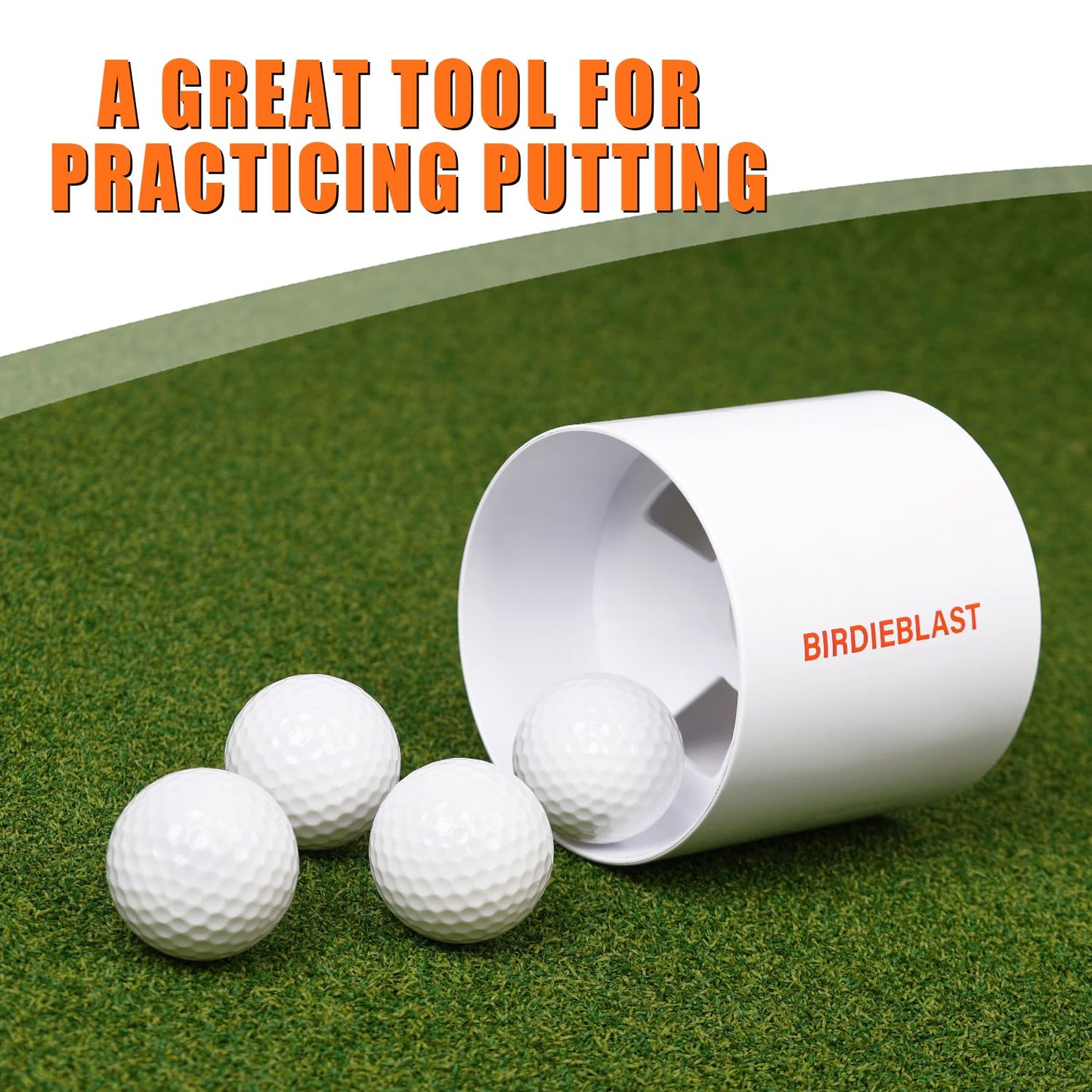 BIRDIEBLAST Golf Hole Cup,Plastic Golf Cup for Outdoor Backyard Practice Putting Green, 4 Inches and 6 Inches Available (2, 4Inches)