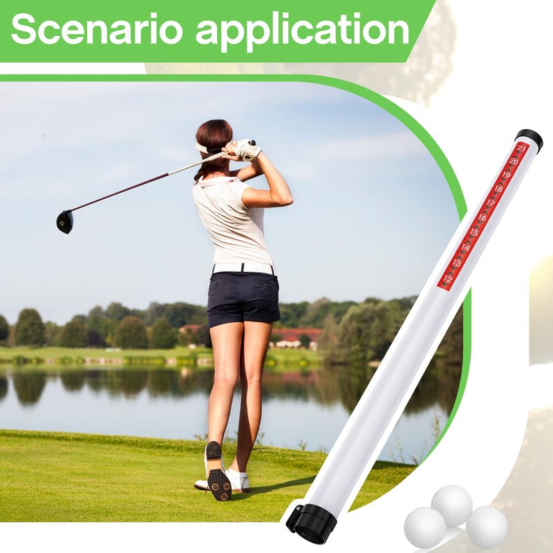 Deekin 2 Pieces Golf Ball Retriever Plastic Clear Picker Upper Tube Golf Ball Shagger Grabber Collector, Professional Pickup Tool Device for Men Women, 35.4 Inch (Black)