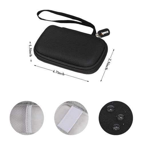 Aproca Case Compatible with EMAY Portable ECG Monitor Devices, Storage Portable Bag for Accessories -Black (Case Only)