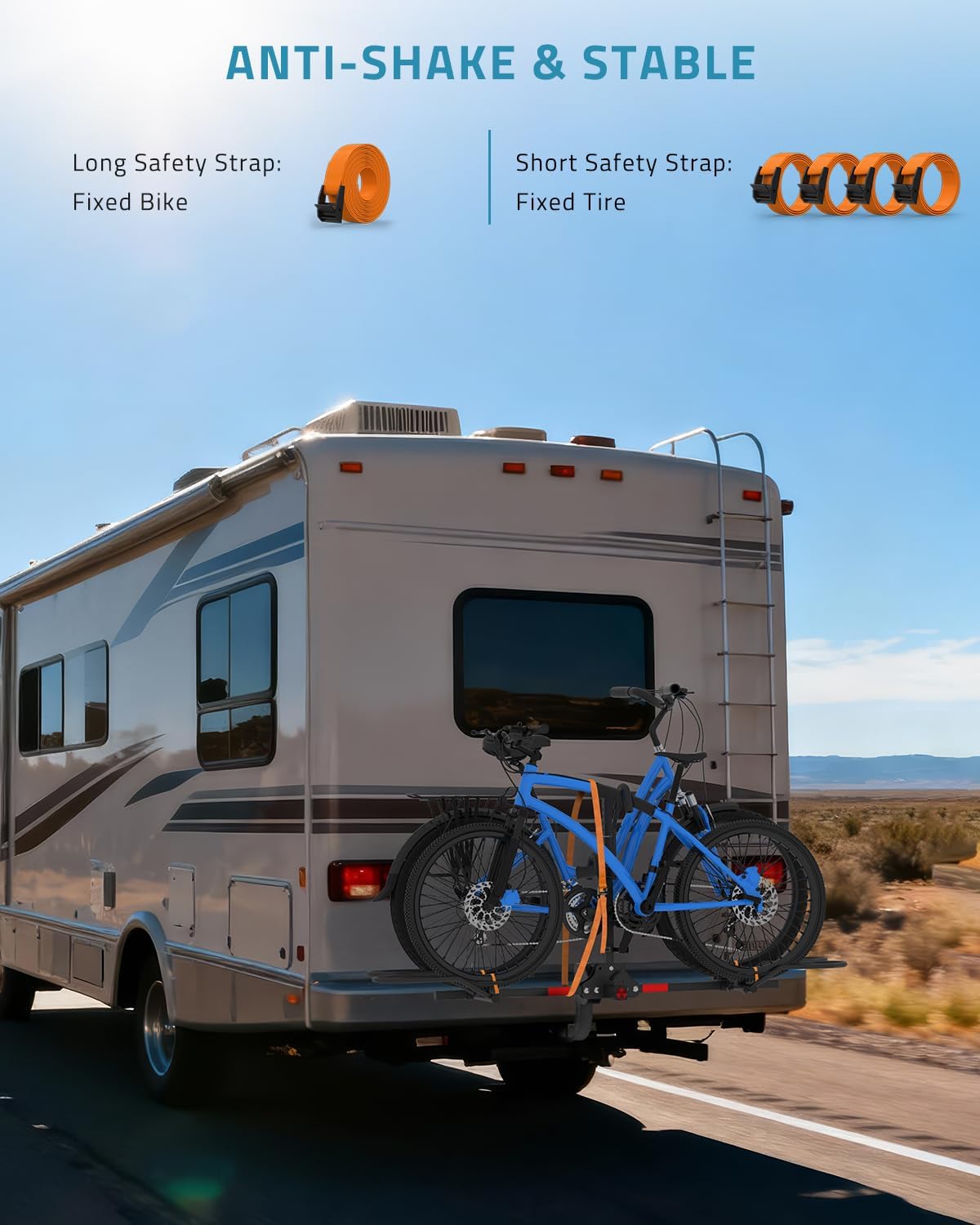 Paulinn Heavy-Duty Ebike Rack - 2-Bike Folding Bicycle Carrier for SUVs & Cars | Fits 2" Hitch Receiver, 200 LBS Capacity