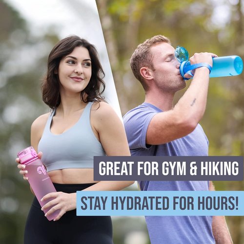 Embrava Sports Water Bottle 32oz | Fast Flow Flip Top Lid - BPA & BPS Free - Lightweight Tritan Plastic