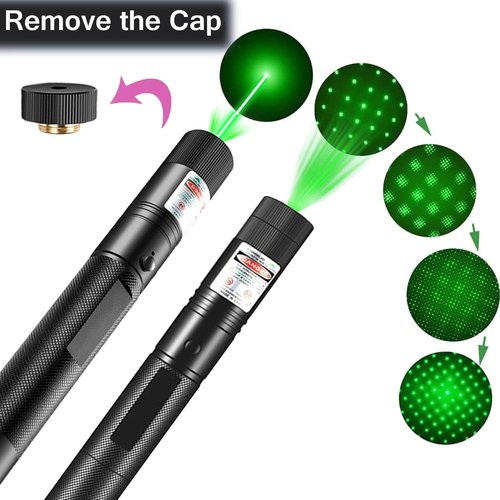 Green High Power Laser Pointer, Long Range Laser Pointer High Power Flashlight, for TV/LED/LCD Screens Tactical Flashlights Presentation Office/Outdoors/Astronomic/Construction