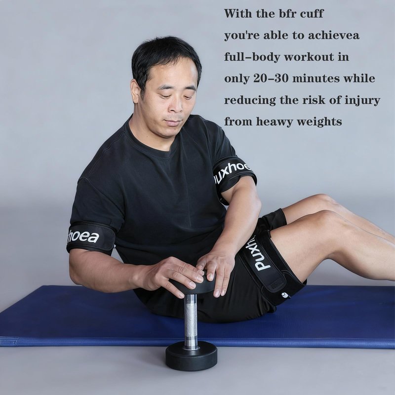 Puxhoea BFR Blood Flow Restriction Bands for Arms Legs Occlusion Training,Build Muscle Without Weightlifting Accurate Pump to Precisely Apply Pressure, for Men and Women Fitness Workouts (2 Leg Bands)