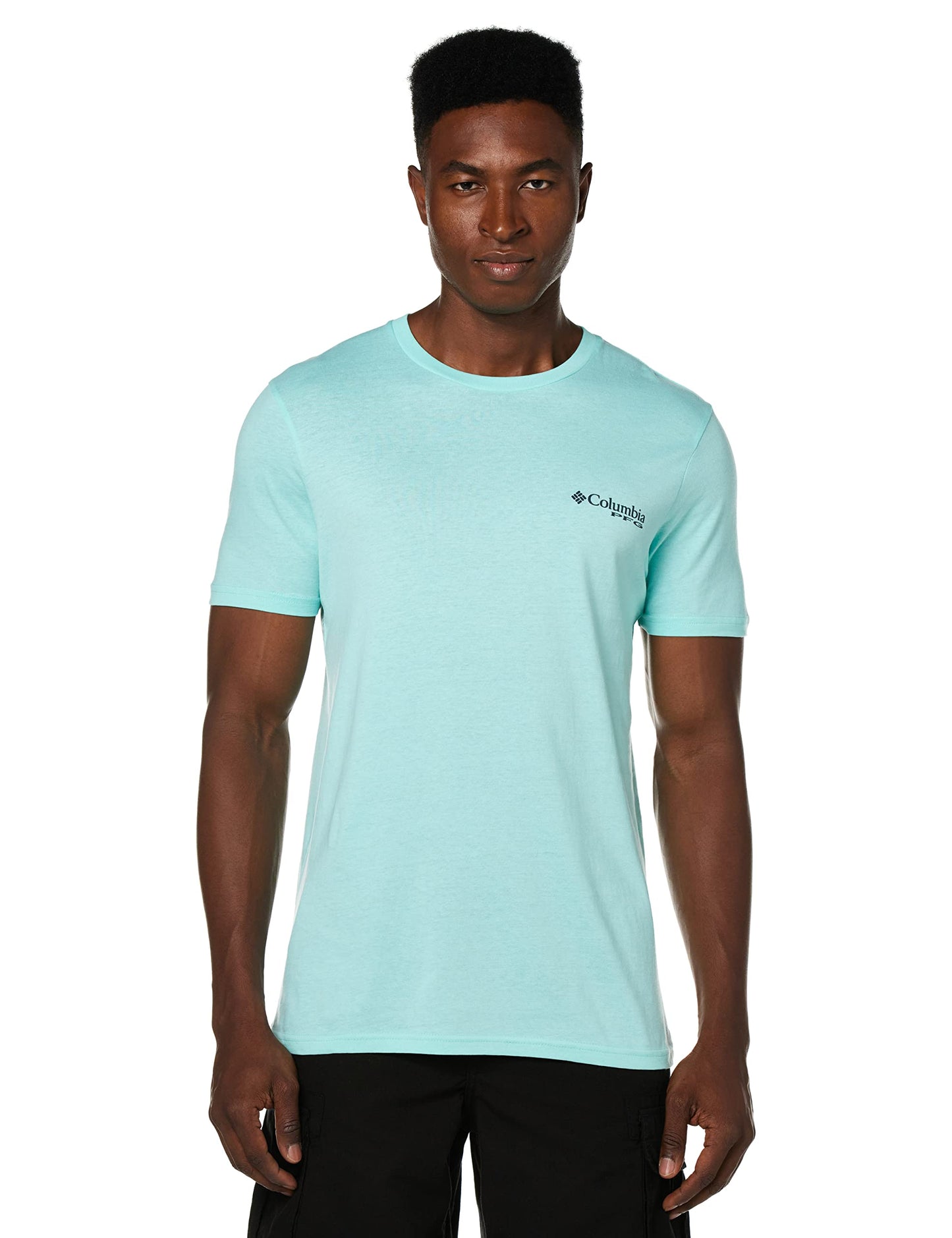 Columbia Apparel Men's PFG Graphic T-Shirt Shirt, Gulf Stream/Biber, Large