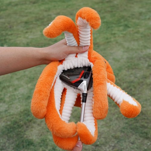 mytag Orange Octopus Driver Headcover Funny Golf Club Head Covers Animal Plush Golf Headcover