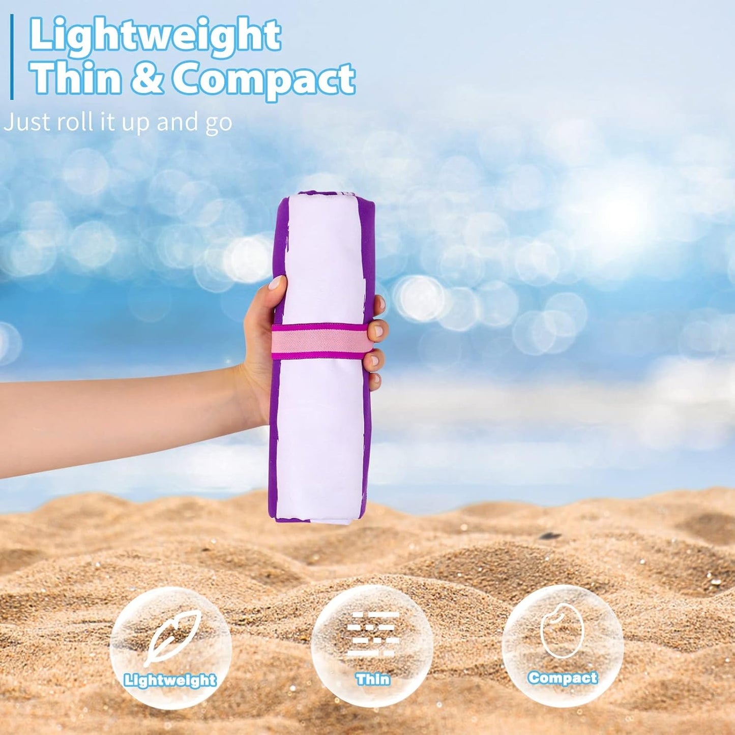 Skiennix Oversized Microfiber Beach Towels - XL Lightweight & Sand-Free | 71"x32" - Perfect for Travel & Yoga