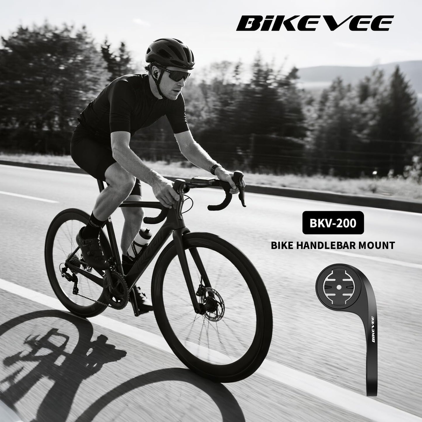 Bikevee Out Front Mount Compatible with Garmin Edge GPS Bike Computer Adapter for 25.4mm/31.8mm Handlebar - Secure & Universal