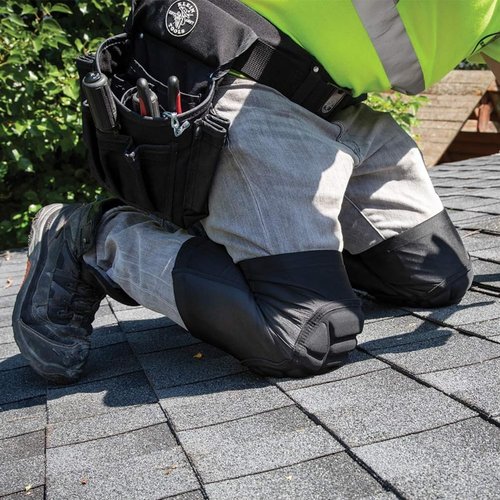 Klein Tools Knee Pads - Lightweight Padded Sleeves with Breathable Mesh Back | Black, M/L