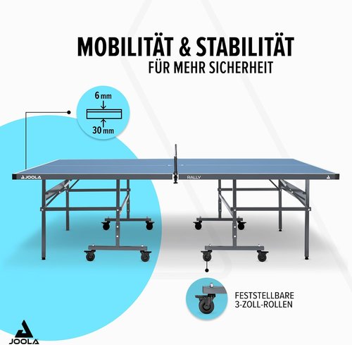 JOOLA Outdoor Table Tennis Table - Versatile Conference & Dining Table - Concrete Wood Look with Steel Net Set