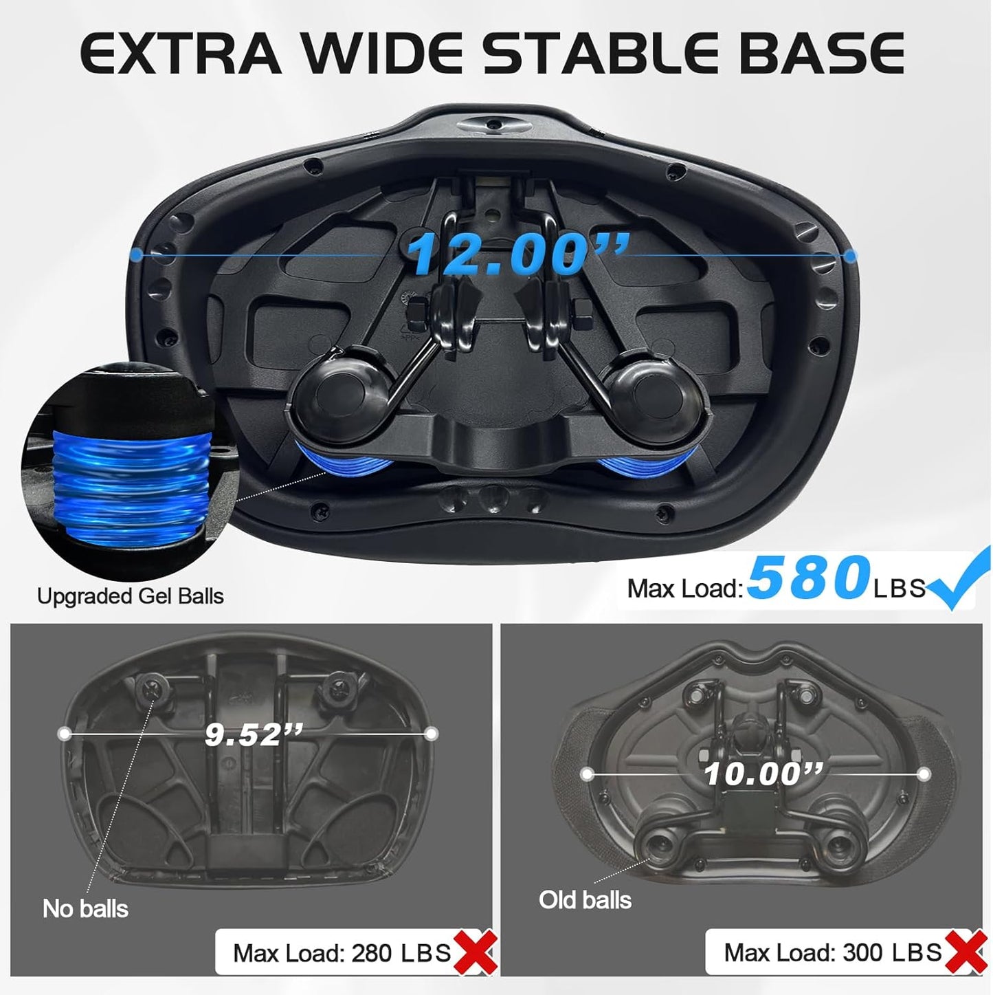 Noseless Bike Seat Cushion - Extra Padding for Men & Women | Oversized Comfortable Saddle for Peloton & Electric Bikes