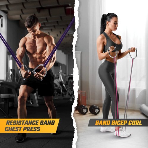 Yes4All 360 Rotation Metal Resistance Bands Handles, Pull Up Handle with Extra-Gripped Knurled Surface, Heavy Duty Industrial Grade Steel Stretch Attachment Handles for Elastic Band Workouts Home Gym