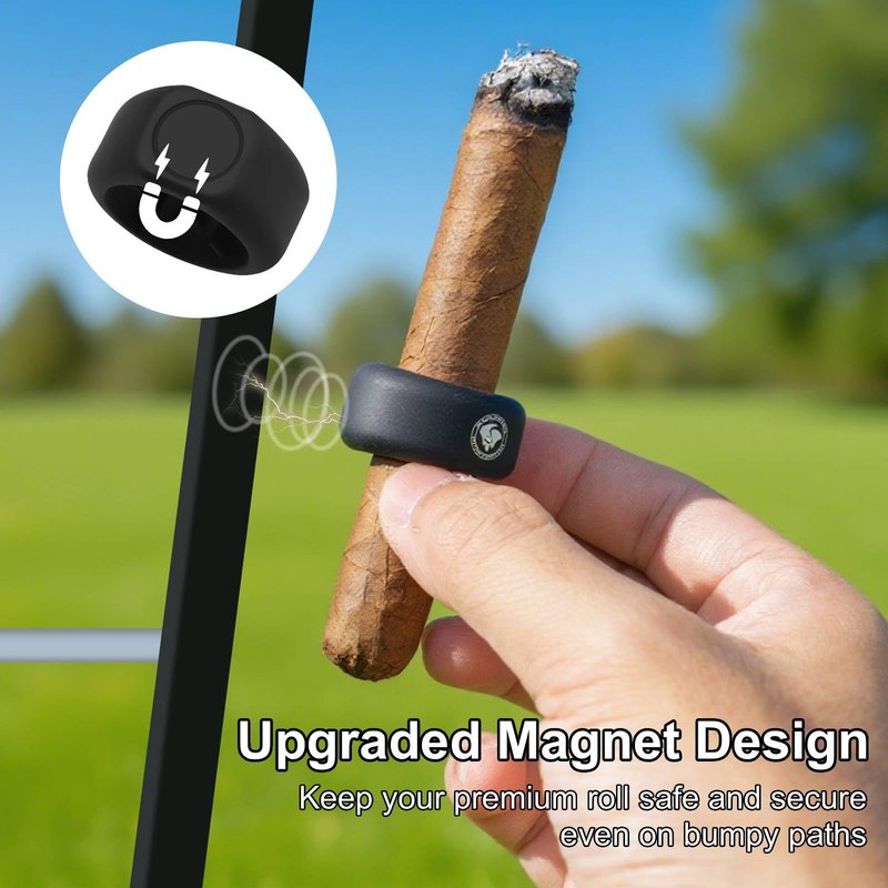 Safuns Magnetic Holder for Golf Cart – Ultra Strong Magnet & Secure Clip, Fits 42–54 Ring Gauge – Portable Holder for Golfing, Fishing, Grilling & Outdoor Use (2-Pack)
