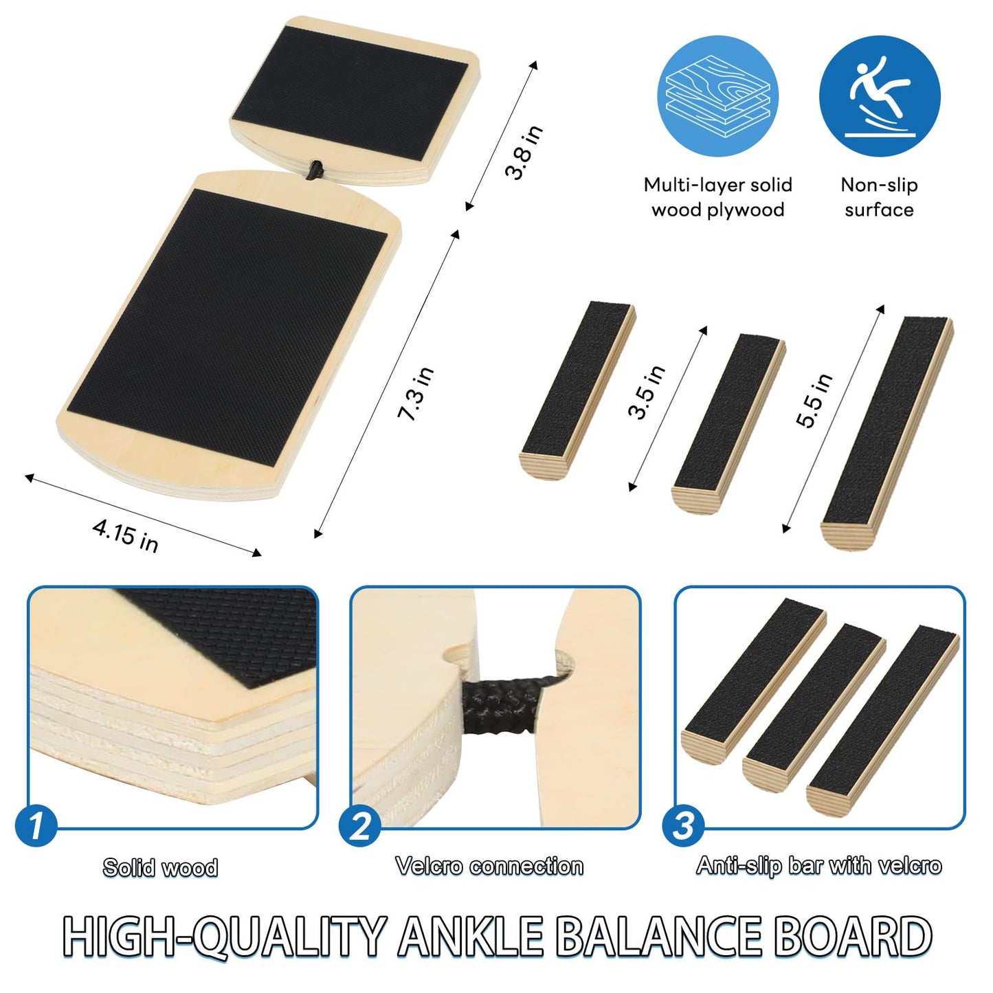 Adjustable Ankle Balance Board for Ankle strengthener & Stability Training