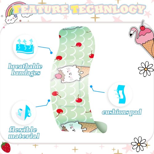 Kids Adhesive Bandages Bulk Cute Cartoon Bandages for Kids Waterproof Breathable Protect Scrapes and Cuts for Girls Boys Children Toddlers(120 Pieces)