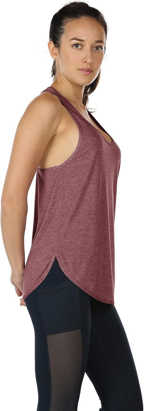 Icyzone Workout Tank Tops for Women - Athletic Racerback Yoga & Running Tanks | Loose Fit Design