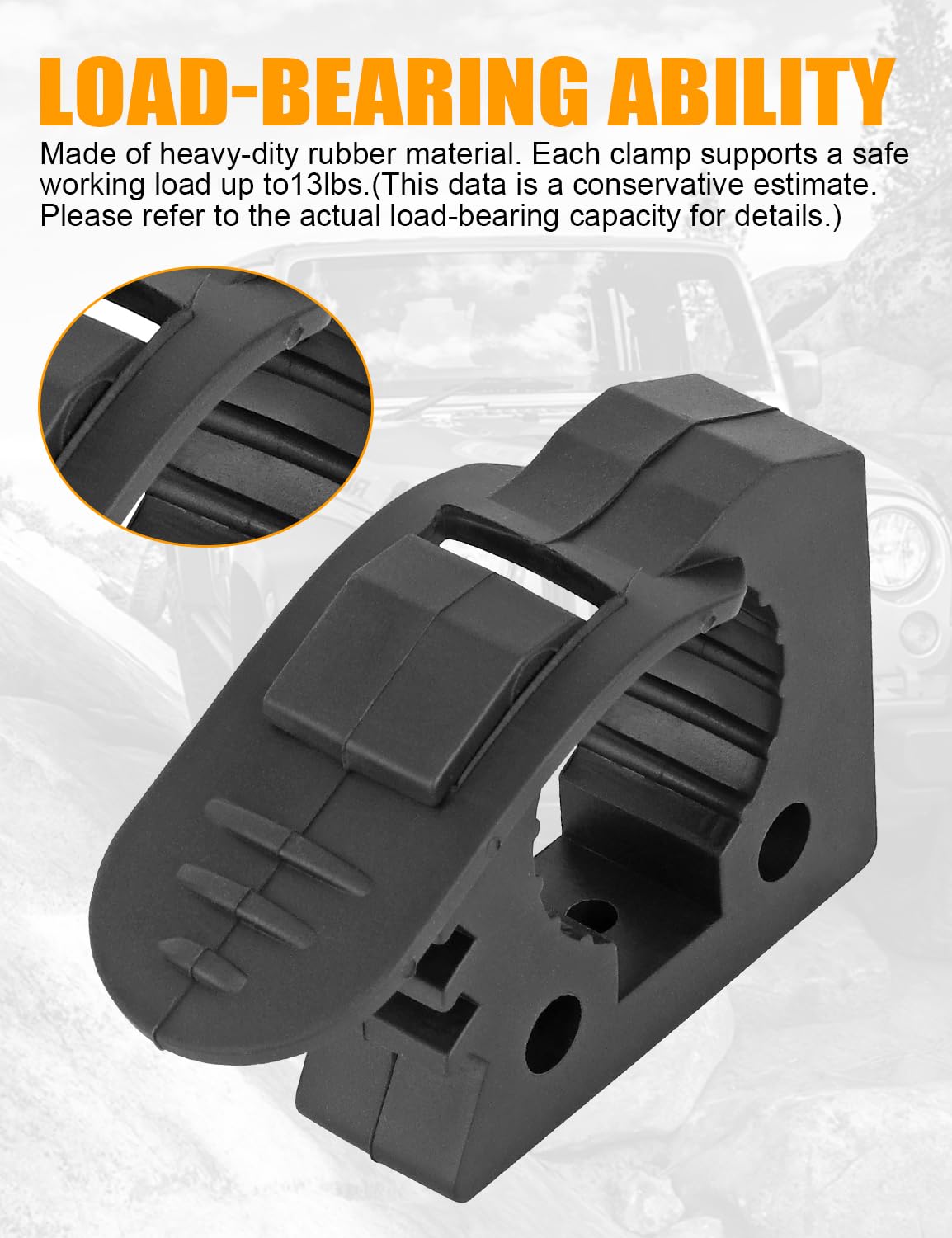 ADTOPI 2 Pack Shovel Holders for 1-1/5'' to 1-1/2'' Diameter Tools, Red