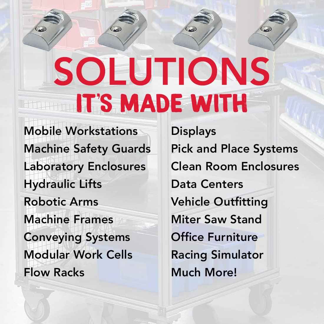 8020, 3923, 10 Series 1/4-20 Steel Roll in T-Nut with Ball Spring - T Slot Accessories for Aluminum Extrusion - 80/20 Hardware Nuts (25)