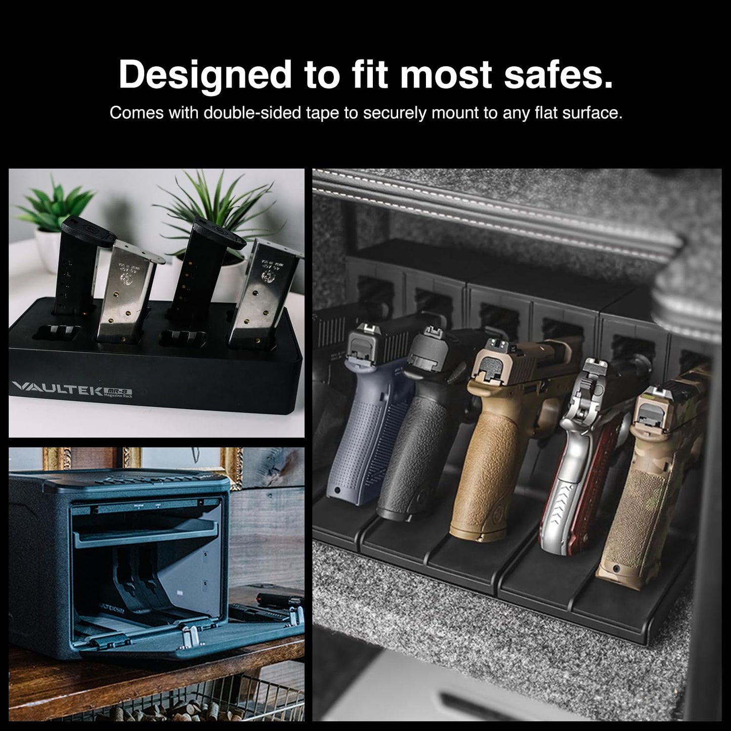 VAULTEK Modular Magazine Rack (8) Slot High Density Foam Ammunition Storage (Universal Magazine Rack)