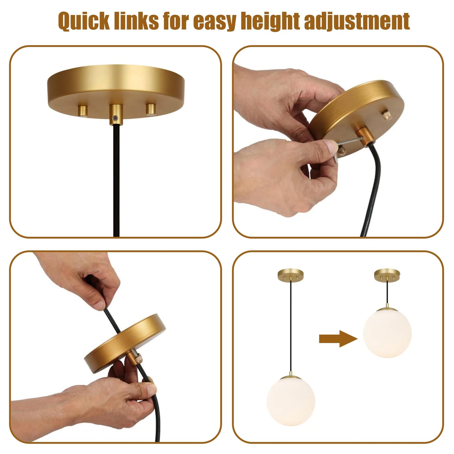 MAYOMAJO Upgraded 4-3/4 Inches Light Canopy Kit with Heavy Duty Replacement Ceiling Cover Plate & Mounting Hardware for Lighting Fixtures Chandelier Pendant Lamp or DIY Project (Brass)