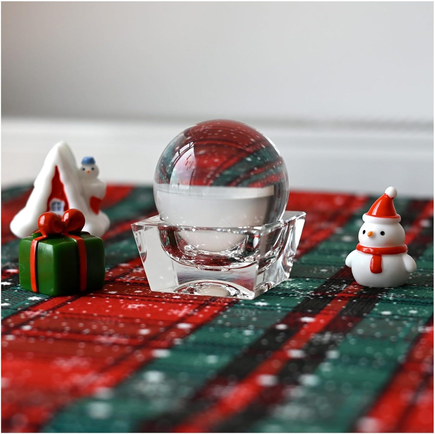 Skiennix Crystal Ball Stand - Clear Sphere Holder for 40mm to 120mm Balls & Marbles | Display Base
