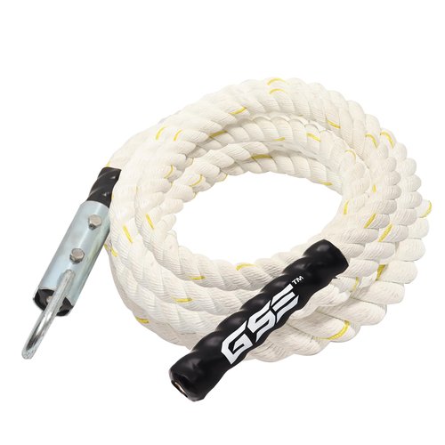 GSE Games & Sports Expert Gym Climbing Rope, Polyester Workout Rope for Indoor/Outdoor and Home Workouts, Great for Climbing Exercises, Strength Training - 6 Feet