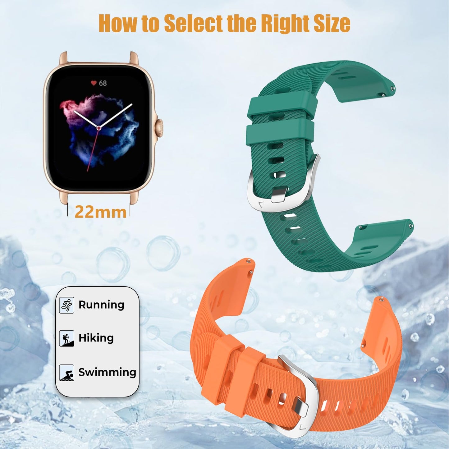 XIDESSEN 4 Pack Silicone Bands Compatible With COROS Pace 3/4,COROS Pace Pro/Apex 2 PRO/Apex PRO/Apex 4 42mm,Sports Beathable Silicone Replacement Watch Strap for Men Women