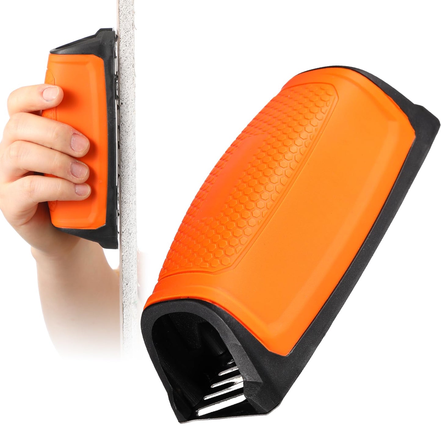 Lasnten Drywall Rasp 5-1/2 Inch Blade Drywall Cutting Tool Bi-Directional Teeth & In-Handle Dust Collection Pocket Size Professional Construction Finishing Tool for Wall and Ceiling