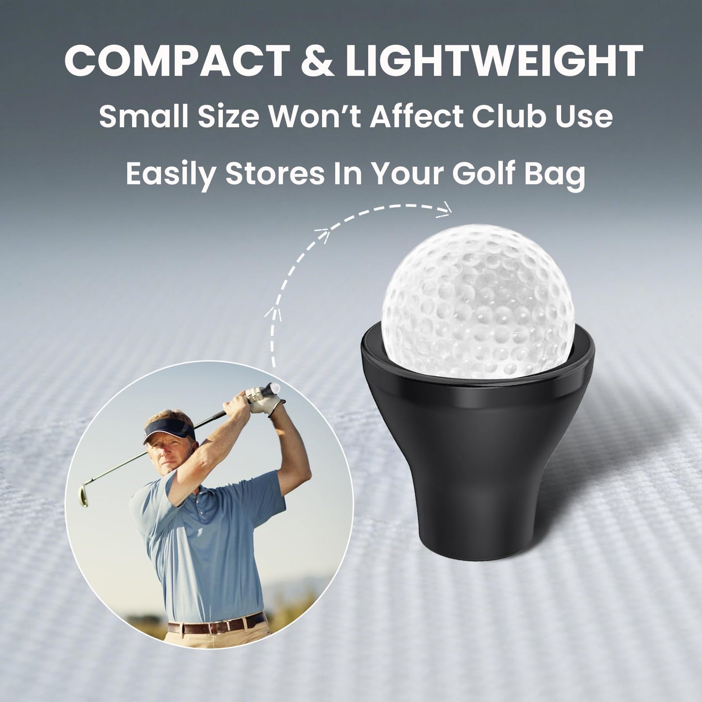 FINGER TEN Golf Ball Retriever Suction Cup Picker Putter Grip Pick Up Tool Value 6 Pack, Durable Rubber Balls Pick-up Grabber Saver Put on Putter Grips for Golfers