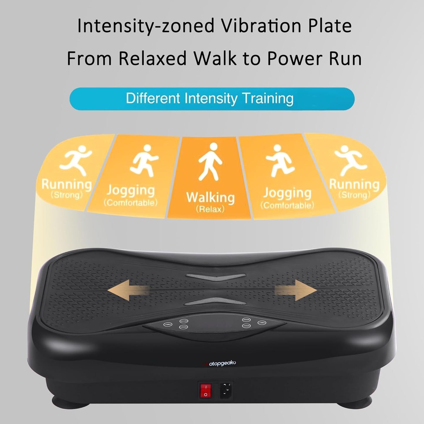 Skiennix Whole Body Vibration Plate - Power Vibrating Machine for Weight Loss & Lymphatic Drainage | Touch Screen & Resistance Bands