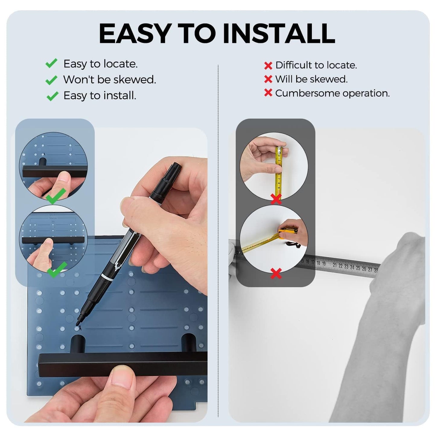 Ravinte 55 Pack Black Cabinet Pulls 3inch Matte Black Cabinet Handles Kitchen Pulls for Cabinets with Drill Mounting Template 5in Overall Length