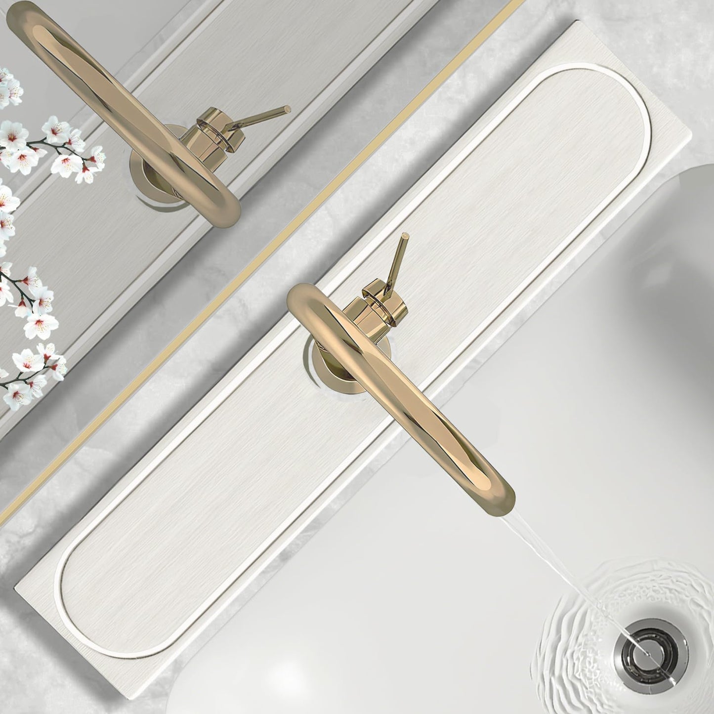 Faucet Mat for Kitchen Sink with Raised Feet, Fast Drying Diatomite Stone Sink Tray, Water Absorbent Faucet & Sink Splash Guard, Prevents Moisture Buildup, Durable Protector for Bathroom Counter