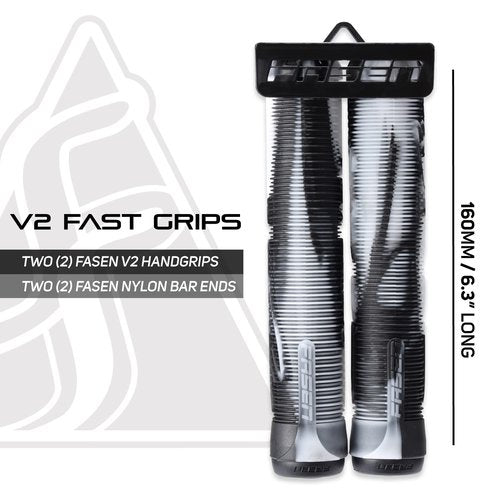 Fasen V2 Fast Grips - White/Black