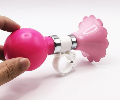 YeloYolker Kids Bike Horn, Cute Bicycle Handlebar Air Horn for Girls, Toddlers Universal Bike Accessories for Tricycle, Balance Bike, Scooter(Rainbow Mermaid)