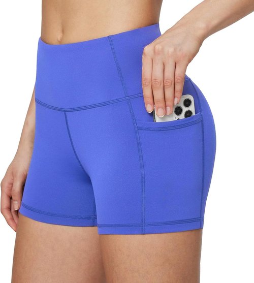 Baleaf Women's High Waist Biker Shorts - Comfortable Spandex Workout Shorts with Pockets | 8"/5"/3" Options