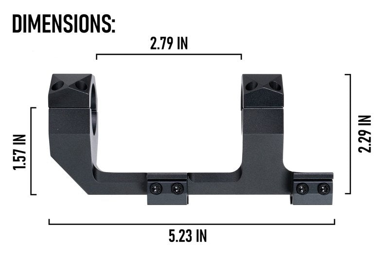 Monstrum Ultra Series Precision Offset Picatinny Scope Mount | 1 inch | 0 MOA