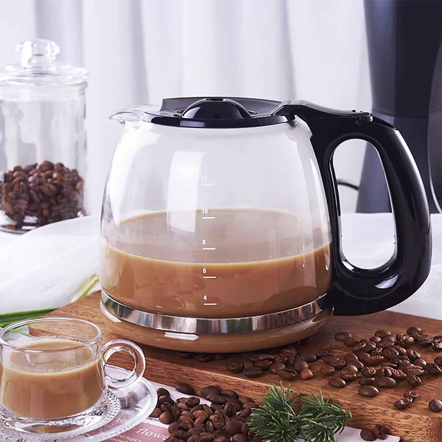 12-Cup Coffee Pot replacement Carafe Compatible with Black and Decker Coffee Maker Many Models CM1160B, CM1160W