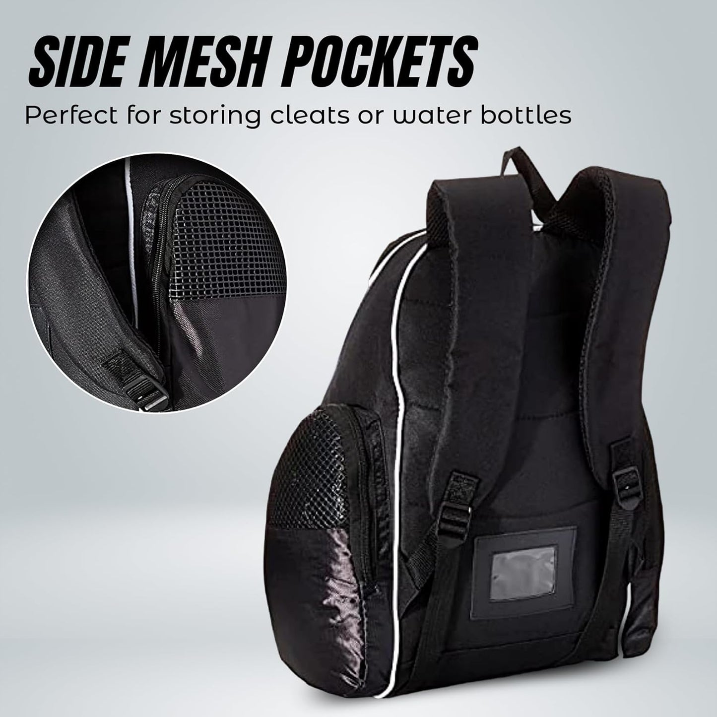 Vizari Solano Soccer Backpack - Ball Compartment & Vented Pocket | Ideal for Adults & Teens